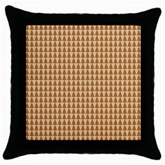 Pattern Gingerbread Brown Throw Pillow Case (black) by Sapixe