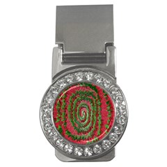 Red Green Swirl Twirl Colorful Money Clips (cz)  by Sapixe