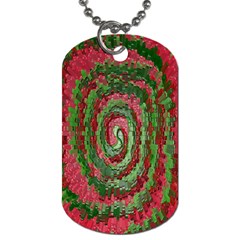 Red Green Swirl Twirl Colorful Dog Tag (one Side) by Sapixe