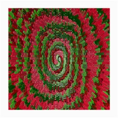 Red Green Swirl Twirl Colorful Medium Glasses Cloth (2-side) by Sapixe