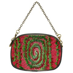 Red Green Swirl Twirl Colorful Chain Purses (one Side)  by Sapixe