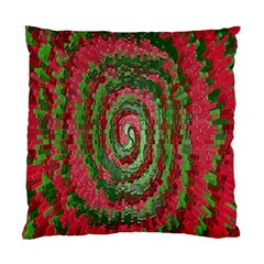 Red Green Swirl Twirl Colorful Standard Cushion Case (one Side) by Sapixe