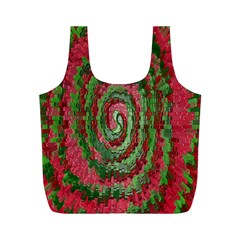 Red Green Swirl Twirl Colorful Full Print Recycle Bags (m)  by Sapixe