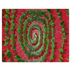 Red Green Swirl Twirl Colorful Double Sided Flano Blanket (medium)  by Sapixe