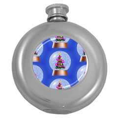 Seamless Repeat Repeating Pattern Art Round Hip Flask (5 Oz) by Sapixe