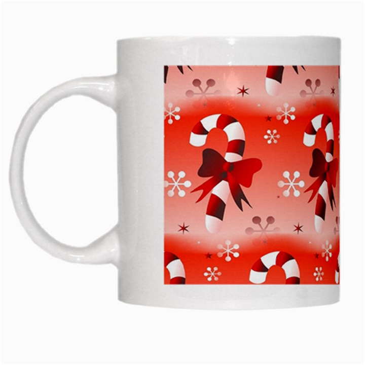 Seamless Repeat Repeating Pattern White Mugs