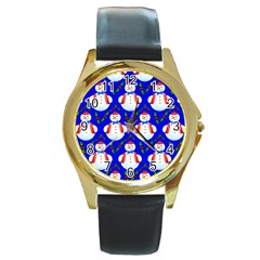 Seamless Repeat Repeating Pattern Round Gold Metal Watch by Sapixe