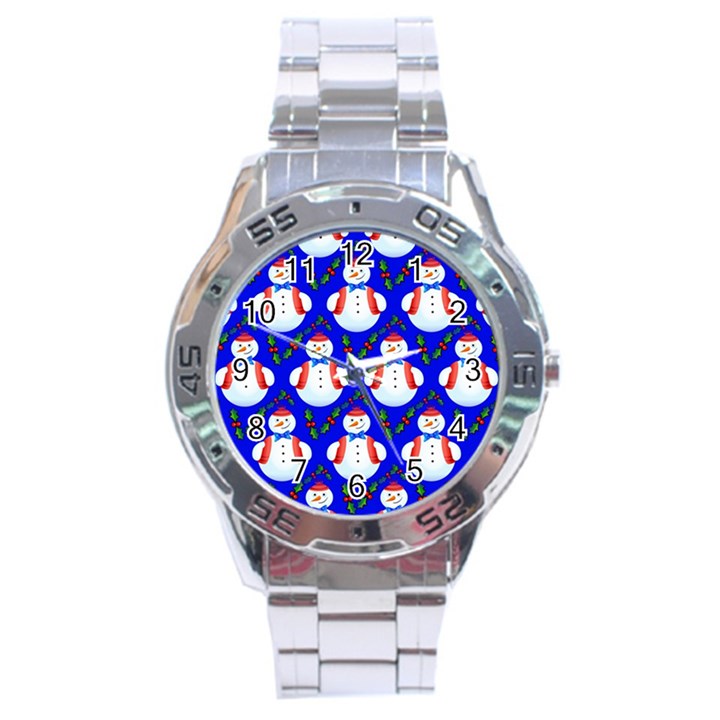 Seamless Repeat Repeating Pattern Stainless Steel Analogue Watch