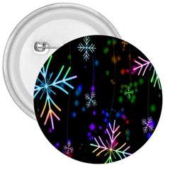 Snowflakes Snow Winter Christmas 3  Buttons by Sapixe