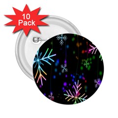 Snowflakes Snow Winter Christmas 2 25  Buttons (10 Pack)  by Sapixe