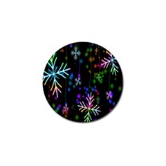 Snowflakes Snow Winter Christmas Golf Ball Marker by Sapixe