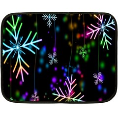 Snowflakes Snow Winter Christmas Fleece Blanket (mini) by Sapixe