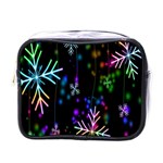 Snowflakes Snow Winter Christmas Mini Toiletries Bags Front