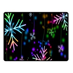 Snowflakes Snow Winter Christmas Fleece Blanket (small) by Sapixe