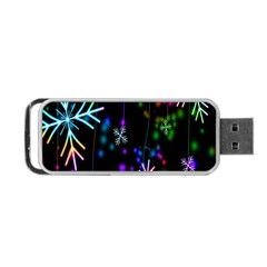 Snowflakes Snow Winter Christmas Portable Usb Flash (two Sides) by Sapixe