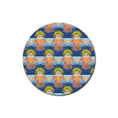 Seamless Repeat Repeating Pattern Rubber Coaster (round)  by Sapixe