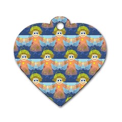 Seamless Repeat Repeating Pattern Dog Tag Heart (two Sides) by Sapixe