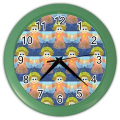 Seamless Repeat Repeating Pattern Color Wall Clocks by Sapixe