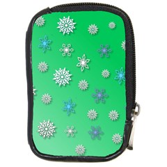 Snowflakes Winter Christmas Overlay Compact Camera Cases by Sapixe