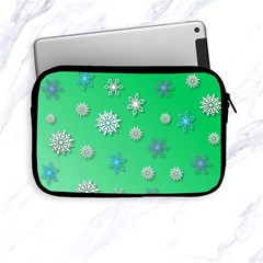 Snowflakes Winter Christmas Overlay Apple Ipad Mini Zipper Cases by Sapixe