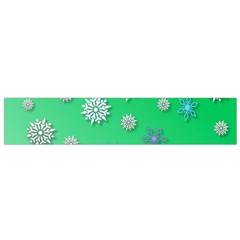 Snowflakes Winter Christmas Overlay Small Flano Scarf by Sapixe