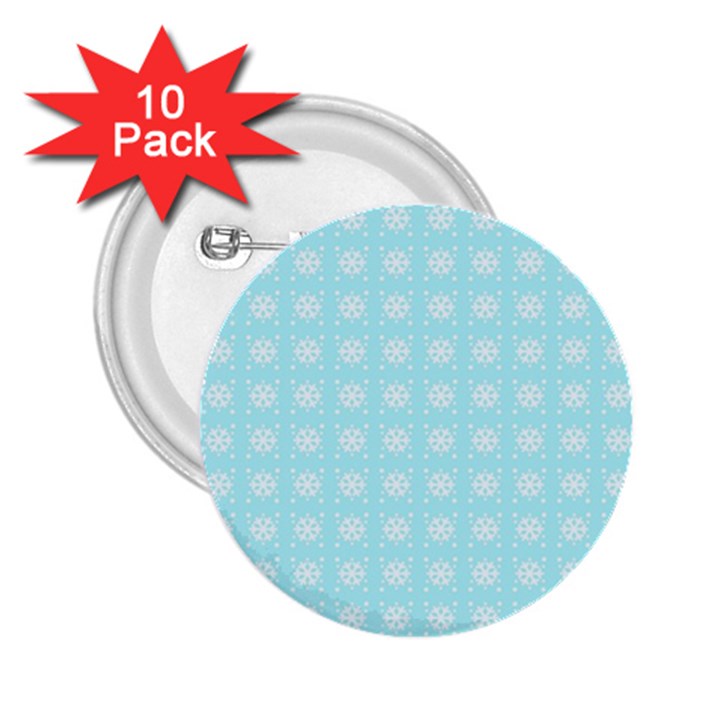 Snowflakes Paper Christmas Paper 2.25  Buttons (10 pack) 