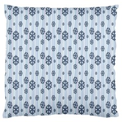 Snowflakes Winter Christmas Card Large Cushion Case (one Side) by Sapixe