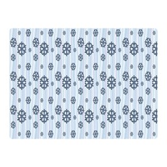 Snowflakes Winter Christmas Card Double Sided Flano Blanket (mini)  by Sapixe