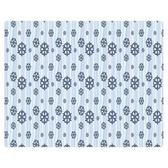 Snowflakes Winter Christmas Card Double Sided Flano Blanket (medium)  by Sapixe