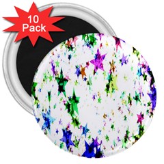 Star Abstract Advent Christmas 3  Magnets (10 Pack)  by Sapixe