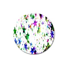 Star Abstract Advent Christmas Magnet 3  (round) by Sapixe