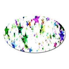 Star Abstract Advent Christmas Oval Magnet by Sapixe