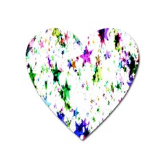 Star Abstract Advent Christmas Heart Magnet by Sapixe