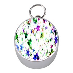 Star Abstract Advent Christmas Mini Silver Compasses