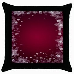 Star Background Christmas Red Throw Pillow Case (black) by Sapixe