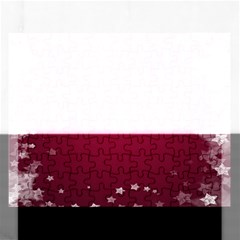 Star Background Christmas Red Rectangular Jigsaw Puzzl by Sapixe