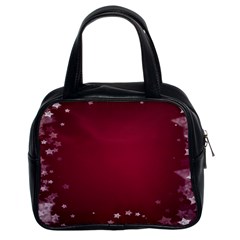 Star Background Christmas Red Classic Handbags (2 Sides) by Sapixe