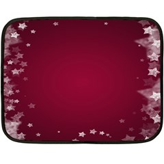 Star Background Christmas Red Double Sided Fleece Blanket (mini)  by Sapixe