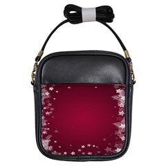 Star Background Christmas Red Girls Sling Bags by Sapixe