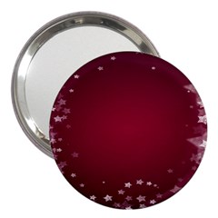 Star Background Christmas Red 3  Handbag Mirrors by Sapixe