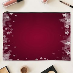 Star Background Christmas Red Cosmetic Bag (xxxl)  by Sapixe