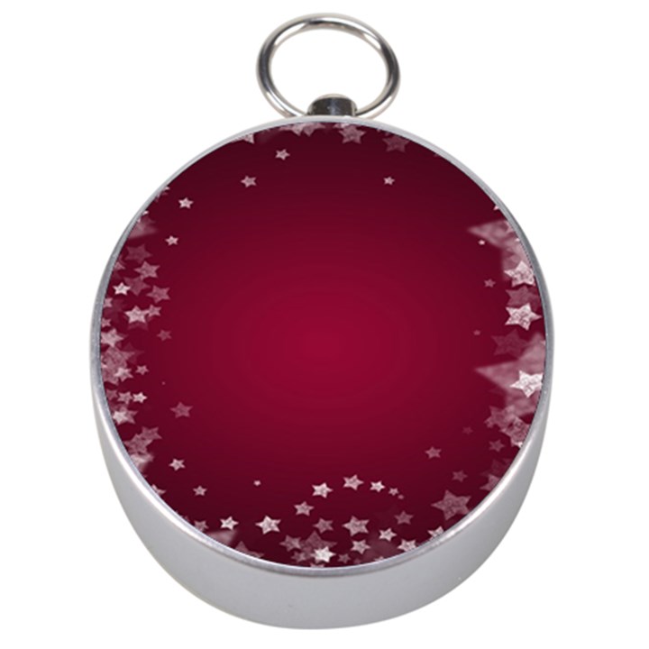 Star Background Christmas Red Silver Compasses