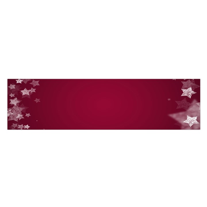 Star Background Christmas Red Satin Scarf (Oblong)