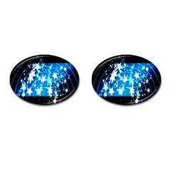 Star Abstract Background Pattern Cufflinks (oval) by Sapixe