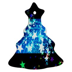 Star Abstract Background Pattern Christmas Tree Ornament (two Sides)