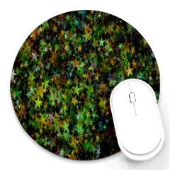 Star Abstract Advent Christmas Round Mousepads by Sapixe