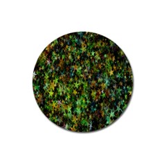 Star Abstract Advent Christmas Magnet 3  (round) by Sapixe