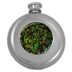 Star Abstract Advent Christmas Round Hip Flask (5 Oz) by Sapixe