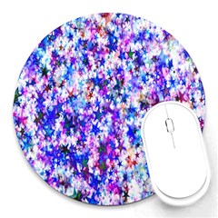 Star Abstract Advent Christmas Round Mousepads by Sapixe