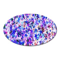 Star Abstract Advent Christmas Oval Magnet by Sapixe